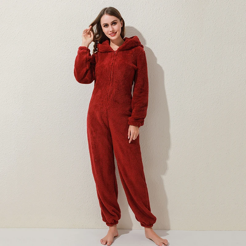 Europe block Committee Iarna cald pijamale femei, pijamale pufoase de lână salopete, pijamale  general plus dimensiune capota seturi de pijamale pentru femei adulte  cumpara online ~ Magazin \ Otopark.ro